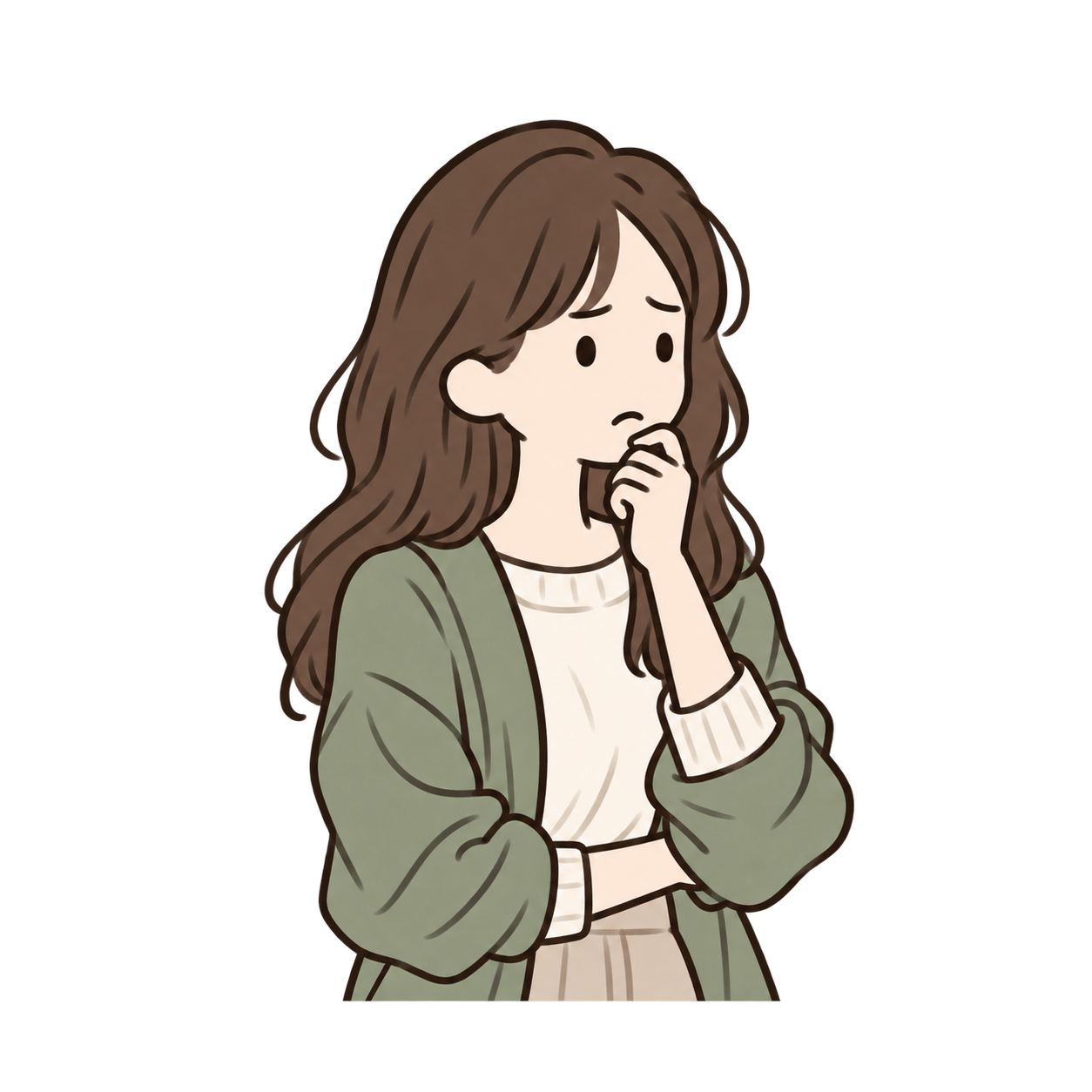 悩んでいる人