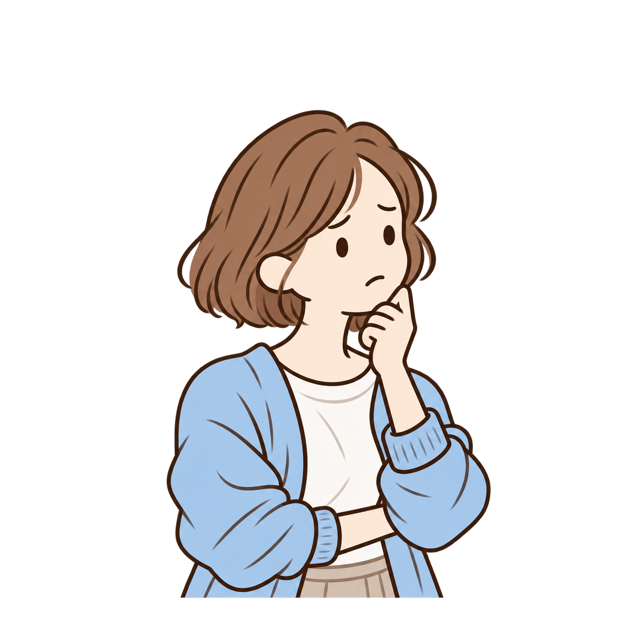 悩んでいる人