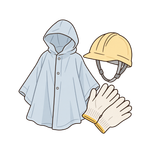 雨具・軍手・ヘルメットの画像